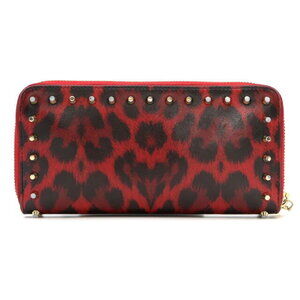Christian Louboutin long wallet red leather round
